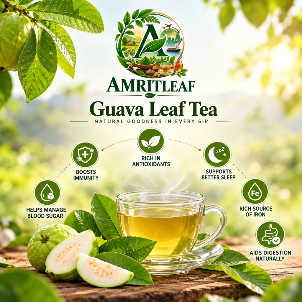 Guava leaf tea with fresh guava